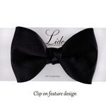 LIDO BLACK CLIPON BOW TIE-accessories-BIGGUY.COM.AU