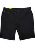 BILLY JET TRIM BLACK DENIM SHORT-shorts-BIGGUY.COM.AU