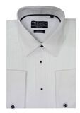 HUNT & HOLDITCH SAVOY STANDARD COLLAR PLEATED SHIRT-shirts casual & business-BIGGUY.COM.AU