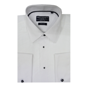 HUNT & HOLDITCH SAVOY STANDARD COLLAR PLEATED SHIRT