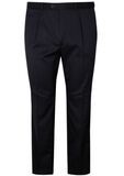 CITYCLUB  POLY/WOOL PLEAT STRETCH TROUSER-big mens basics-BIGGUY.COM.AU