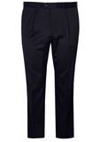 CITYCLUB  POLY/WOOL PLEAT STRETCH TROUSER-big mens basics-BIGGUY.COM.AU