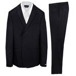 GEOFFREY BEENE TALL PLAIN BLACK SUIT-sale clearance-BIGGUY.COM.AU