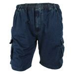 BRONCO LIGHT STRETCH DENIM CARGO SHORT-shorts-BIGGUY.COM.AU