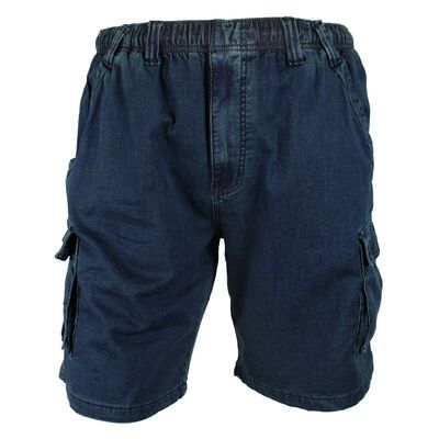 BRONCO LIGHT STRETCH DENIM CARGO SHORT-shorts-BIGGUY.COM.AU