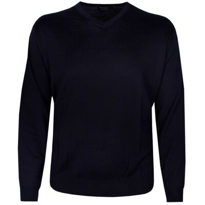 ANSETT MERINO V NECK PULLOVER-knitwear-BIGGUY.COM.AU