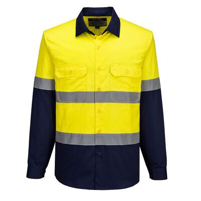 PRIME MOVER 101 HI-VIS L/S SHIRT-workwear-BIGGUY.COM.AU