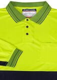 PRIME MOVER HI VIS POLO LONG SLEEVE-workwear-BIGGUY.COM.AU