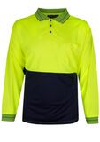 PRIME MOVER HI VIS POLO LONG SLEEVE-workwear-BIGGUY.COM.AU