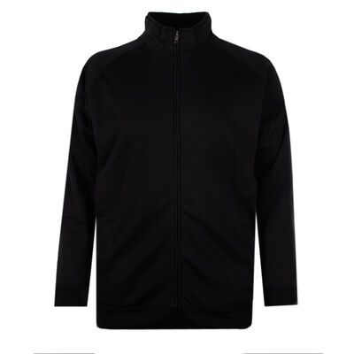 KAM PLAIN ZIP FLEECY TOP-fleecy tops & hoodies-BIGGUY.COM.AU