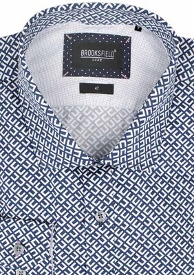 BROOKSFIELD GEOMETRIC TALL L/S SHIRT-sale clearance-BIGGUY.COM.AU