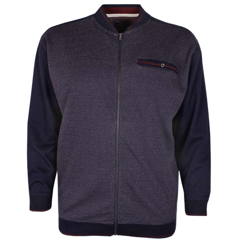 KAM FULL ZIP SWEAT TOP