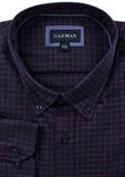 GAZMAN TWILL GINGHAM L/S SHIRT -shirts casual & business-BIGGUY.COM.AU