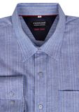 PERRONE LINEN BLEND PINESTRIPE  L/S SHIRT -shirts casual & business-BIGGUY.COM.AU