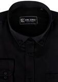 KAM ELF PATTERN L/S SHIRT -shirts casual & business-BIGGUY.COM.AU