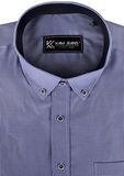 KAM CHALK STRIPE S/S SHIRT -shirts casual & business-BIGGUY.COM.AU