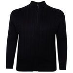 KAM KNIT WEAVE FULL ZIP CARDIGAN-knitwear-BIGGUY.COM.AU