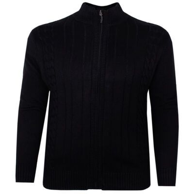 KAM KNIT WEAVE FULL ZIP CARDIGAN-sale clearance-BIGGUY.COM.AU
