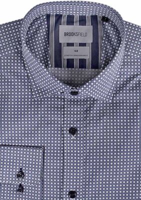 BROOKSFIELD TALL GEO TONE L/S SHIRT -tall range-BIGGUY.COM.AU