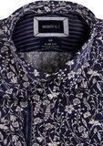 BROOKSFIELD TALL NAVY FLORAL L/S SHIRT -tall range-BIGGUY.COM.AU