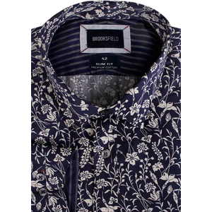 BROOKSFIELD TALL NAVY FLORAL L/S SHIRT 