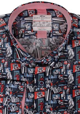DARIO BELTRAN COMIC L/S SHIRT -sale clearance-BIGGUY.COM.AU
