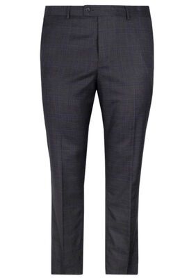 OLIVER 28902 BLUE CHECK TROUSER-sale clearance-BIGGUY.COM.AU