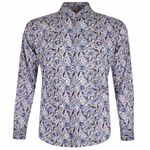 JIMMY STUART DAMASK FLOWER L/S SHIRT-shirts casual & business-BIGGUY.COM.AU