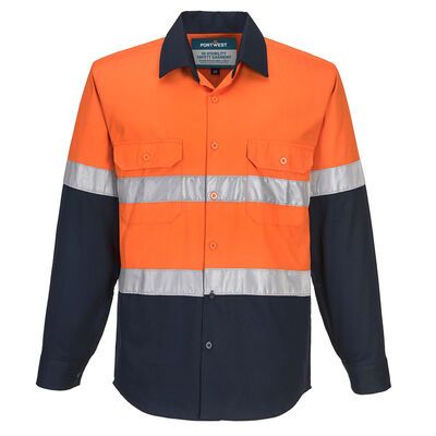 PRIME MOVER 803  HI-VIS L/S SHIRT-workwear-BIGGUY.COM.AU