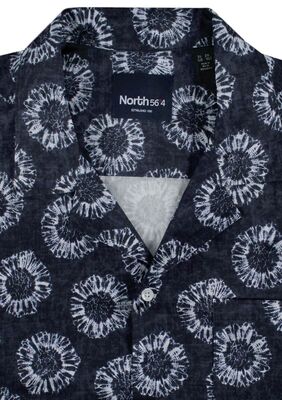NORTH 56° TIE-DYE FLOWER LOOK S/S SHIRT-sale clearance-BIGGUY.COM.AU