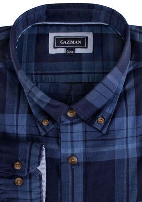 GAZMAN SLUB PLAID L/S SHIRT-sale clearance-BIGGUY.COM.AU