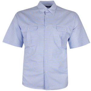CIPOLLINI GINGHAM TWO POCKET S/S SHIRT