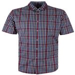 GAZMAN MULTI GINGHAM CHECK S/S SHIRT-shirts casual & business-BIGGUY.COM.AU