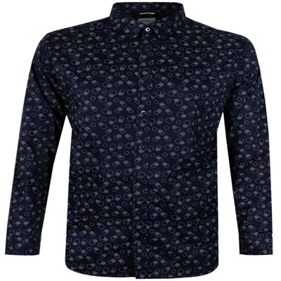 BEN SHERMAN STRIPPLE L/S SHIRT-sale clearance-BIGGUY.COM.AU