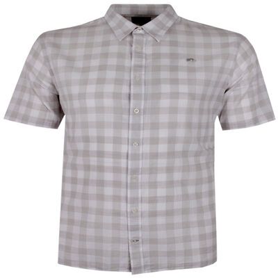 RAGING BULL BIG CHECK S/S SHIRT-sale clearance-BIGGUY.COM.AU