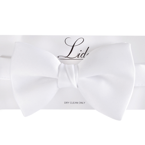 LIDO WHITE ADJUSTABLE BOW TIE