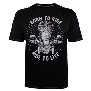 KAM MONKEY BORN TO RIDE T-SHIRT