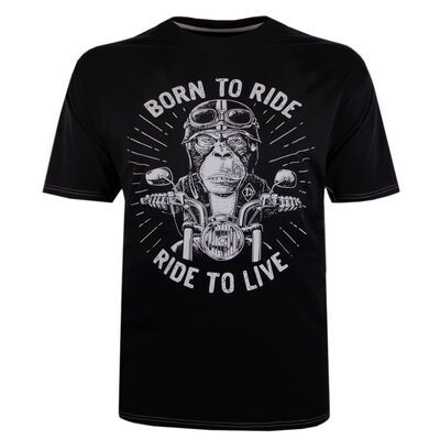KAM MONKEY BORN TO RIDE T-SHIRT-sale clearance-BIGGUY.COM.AU