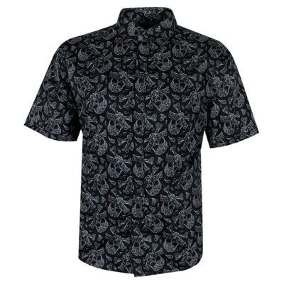 KAM DETAILED SKULL S/S SHIRT-sale clearance-BIGGUY.COM.AU