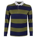 GAZMAN BLOCK STRIPE RUGBY POLO-new arrivals-BIGGUY.COM.AU