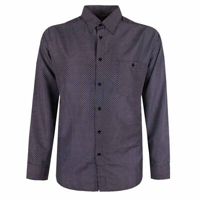 CIPOLLINI SQUARED-DOT L/S SHIRT-sale clearance-BIGGUY.COM.AU