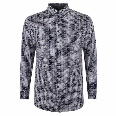 CASA MODA MARBLES L/S SHIRT-sale clearance-BIGGUY.COM.AU