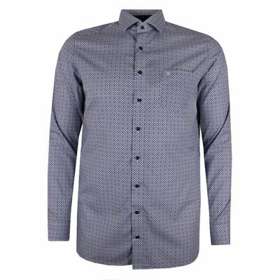 CASA MODA DIA-GEO L/S TALL SHIRT-sale clearance-BIGGUY.COM.AU