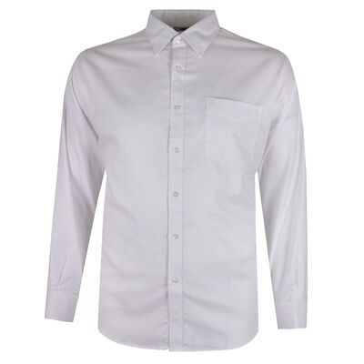 CAMBRIDGE HERRINGBONE 293 L/S BUSINESS SHIRT-shirts casual & business-BIGGUY.COM.AU