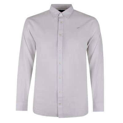 RAGING BULL PLAIN LINEN BLEND L/S SHIRT-sale clearance-BIGGUY.COM.AU