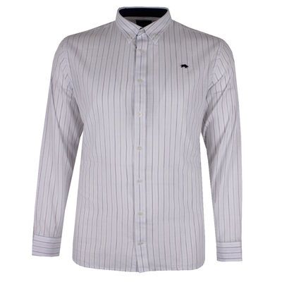 RAGING BULL CHALK STRIPE L/S SHIRT-sale clearance-BIGGUY.COM.AU
