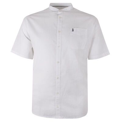 NORTH 56° MANDERIN LINEN BLEND S/S SHIRT-sale clearance-BIGGUY.COM.AU