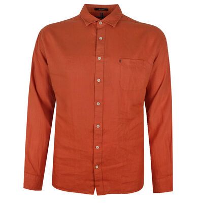 PILBARA 055 LINEN L/S SHIRT-shirts casual & business-BIGGUY.COM.AU