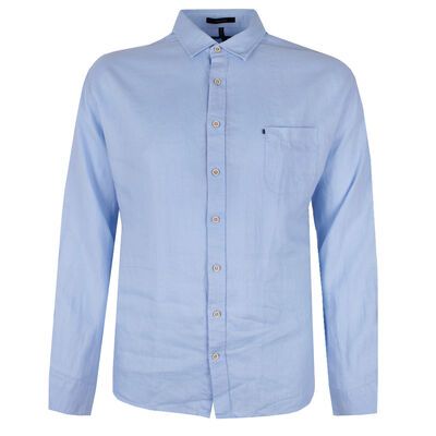 PILBARA 055 LINEN L/S SHIRT-shirts casual & business-BIGGUY.COM.AU