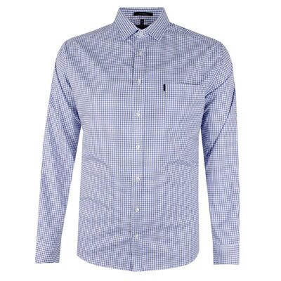 PILBARA C114 GINGHAM CHECK L/S SHIRT-shirts casual & business-BIGGUY.COM.AU